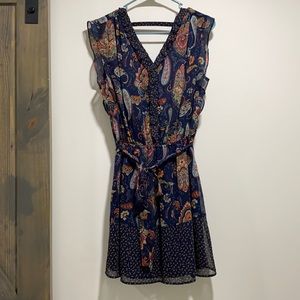 DR2, dress, S, paisley pattern, tie waist